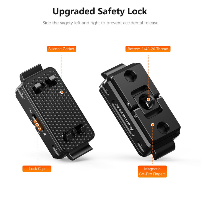 Amazear Locking Magnetic Quick-Release Adapter for Insta360 Cameras - detail 2