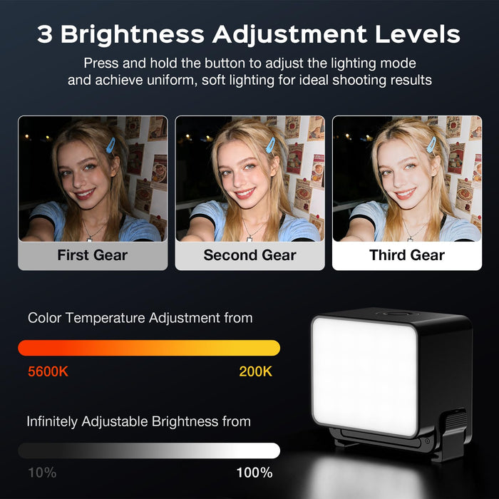 Amazear Magnetic LED Video Light for DJI Osmo Action 6 - detail 2