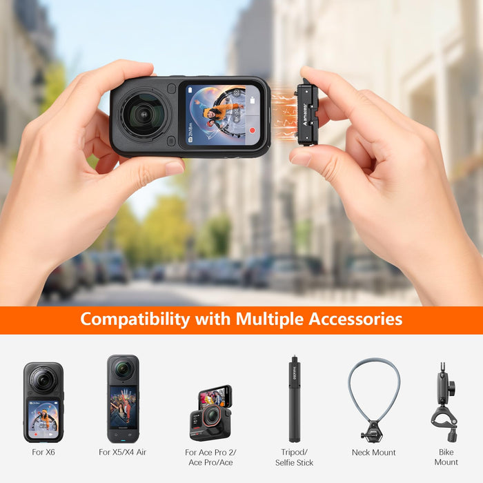 Amazear Locking Magnetic Quick-Release Adapter for Insta360 Cameras - detail 4