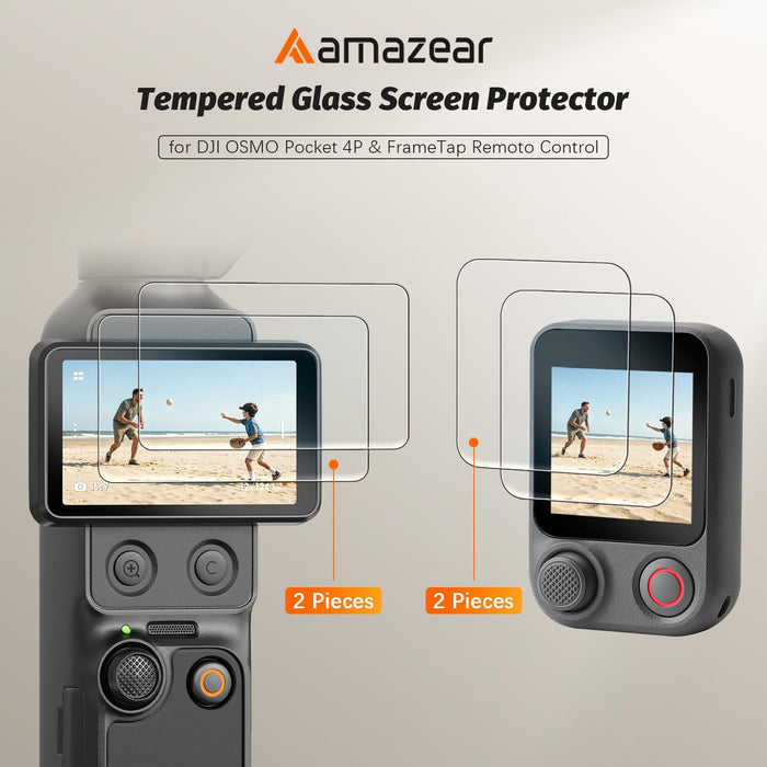 Amazear Screen Protector Set for DJI Osmo Pocket 4 Pro and Mobile 8P - detail 2