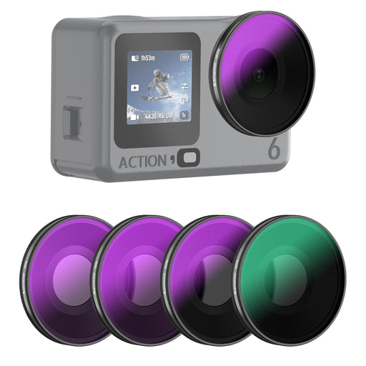 Amazear CPL and ND16/64/256 Filter Set for DJI Osmo Action 6 - product image