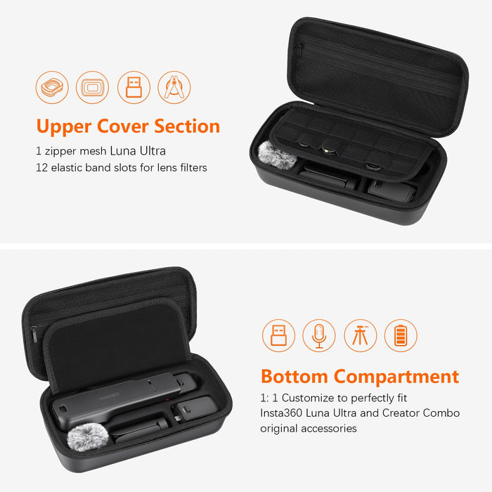 Amazear Carrying Case for Insta360 Luna Ultra / Pro - Black - detail 4