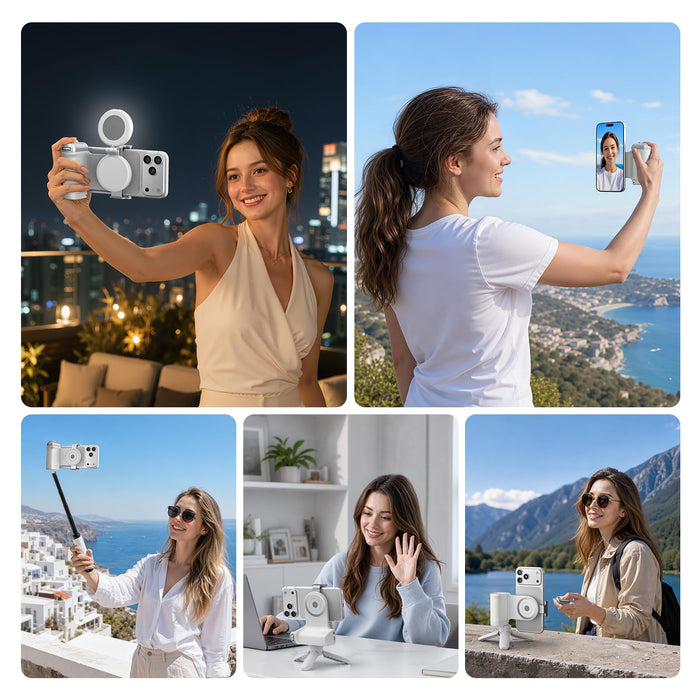 Amazear Phone Camera Grip with Detachable Clamp - White - detail 6