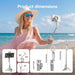 Amazear Phone Camera Grip with Selfie Stick, Tripod and Fill Light - White - detail 4