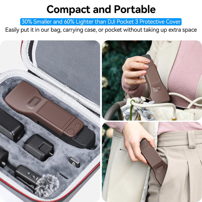 Amazear Gimbal Screen Protective Cover for DJI Osmo Pocket 4/3/Xtra Muse - Brown - detail 4