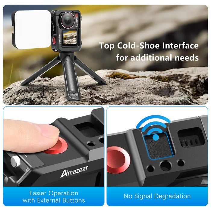 Amazear Metal Cage for DJI Osmo Action 3/4/5 Pro - detail 5