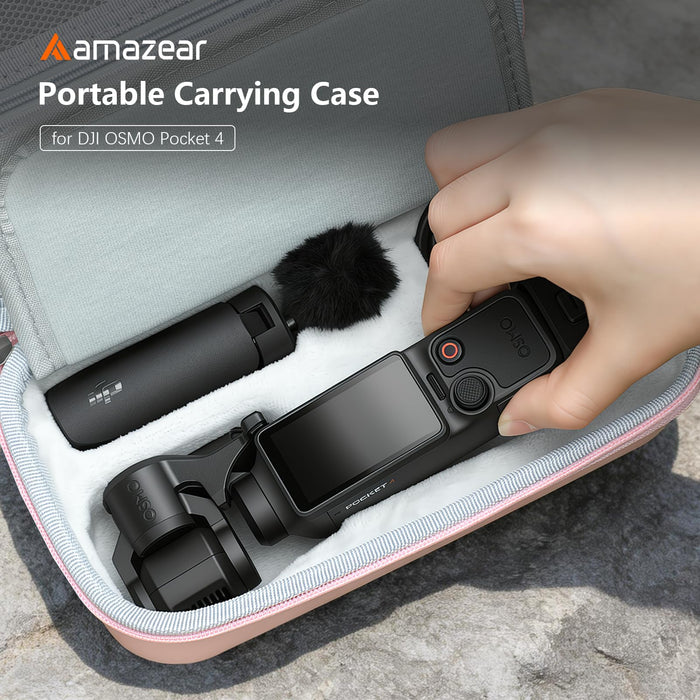 Amazear Portable Carry Case for DJI Osmo Pocket 4 / Xtra Muse - Pink - detail 2