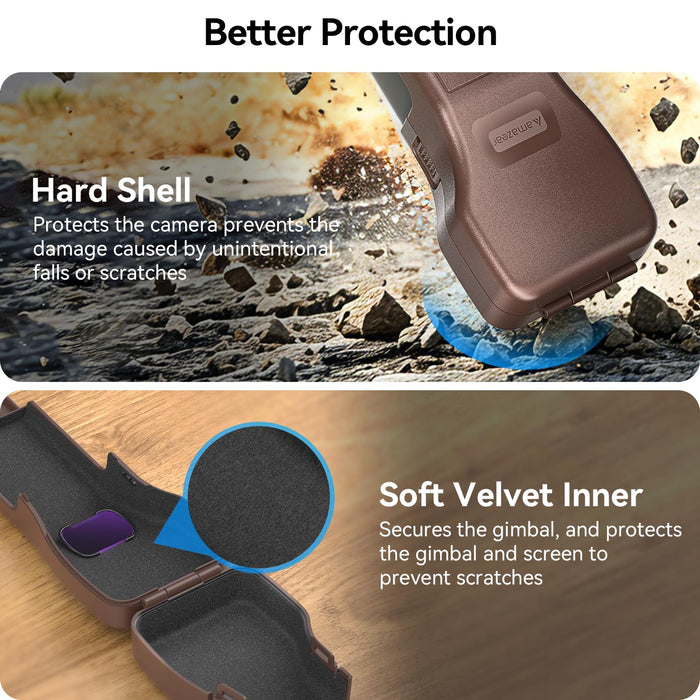 Amazear Gimbal Screen Protective Cover for DJI Osmo Pocket 4/3/Xtra Muse - Brown - detail 3