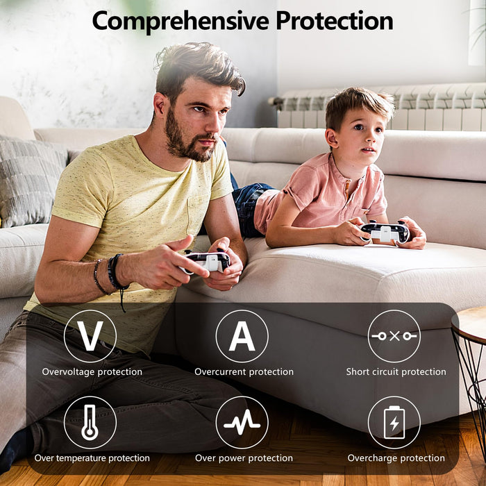 Amazear Controller Battery Pack for PS5 DualSense - White - detail 6