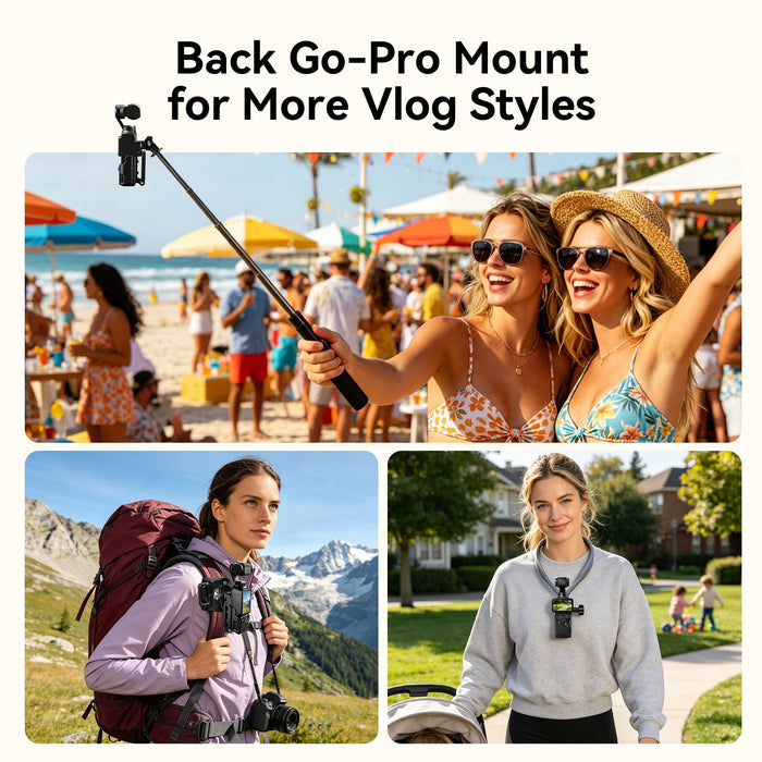 Amazear Magnetic Mount Stand for DJI Osmo Pocket 4P/4/3/Xtra Muse - Black - detail 5