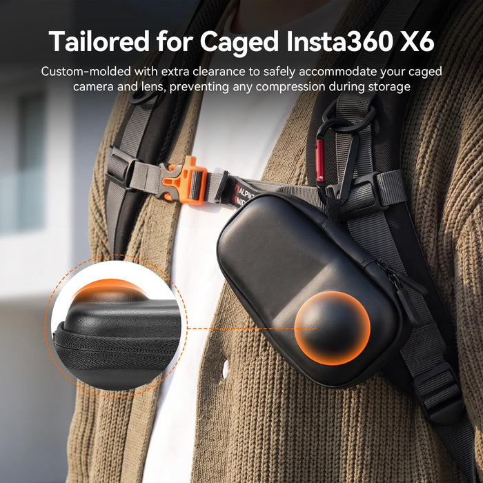 Amazear Hard Carrying Case for Insta360 X6 with Cage Only - detail 3