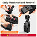Amazear Magnetic Mount Stand for DJI Osmo Pocket 4P/4/3/Xtra Muse - Black - detail 9
