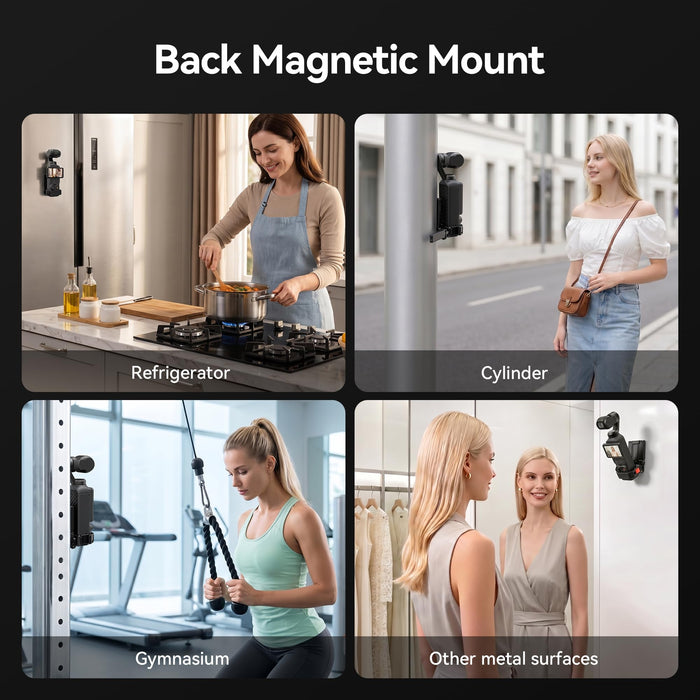 Amazear Multi-Functional Metal Magnetic Mount for DJI Osmo Pocket 4P/4/3/Xtra Muse - detail 5
