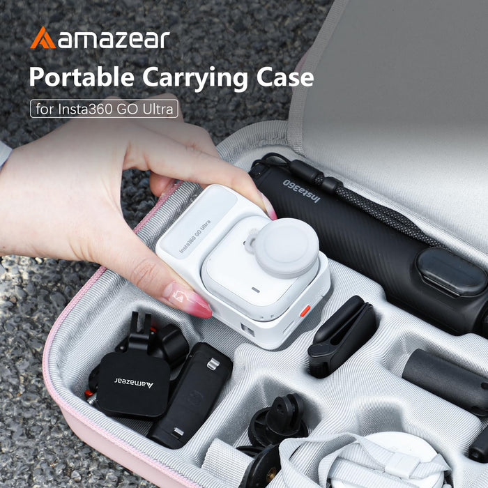Amazear Travel Carrying Case for Insta360 GO Ultra - Pink - detail 2