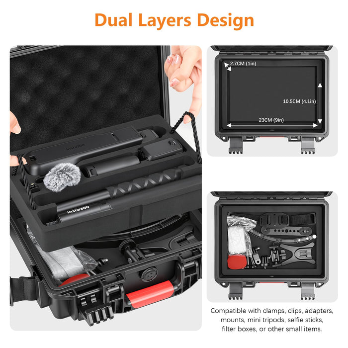 Amazear Double-Layer Hard Case for Insta360 Luna Ultra / Pro - detail 4