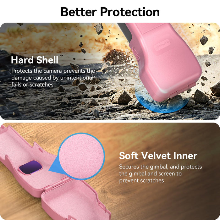 Amazear Gimbal and Screen Cover for DJI Osmo Pocket 4/3 - Pink - detail 4