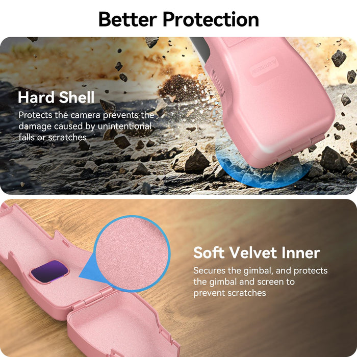 Amazear Gimbal Screen Protective Cover for DJI Osmo Pocket 4/3/Xtra Muse - Light Pink - detail 3