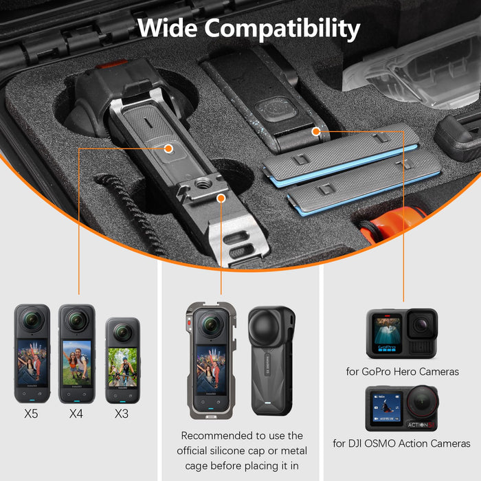 Amazear Double-Layer Hard Case for Insta360 X6/X5/X4 - detail 6