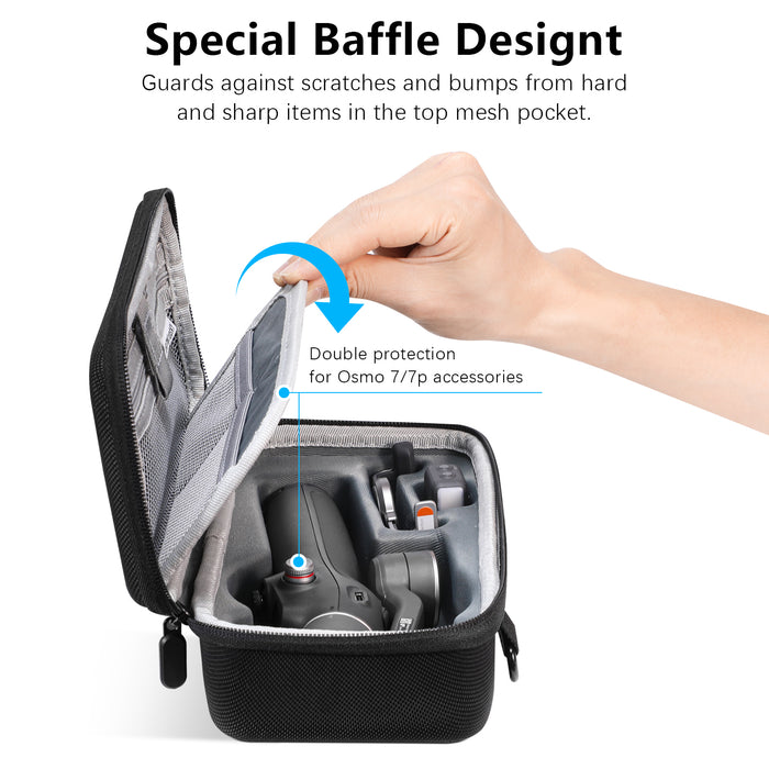 Case for Osmo Mobile 7P, Nylon Portable Storage Shoulder Bag for DJI Osmo Mobile 7 pro Gimbal Stabilizer Accessories, Black [Case Only