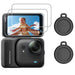 Amazear Lens and Screen Protector with Silicone Lens Covers for Insta360 GO Ultra