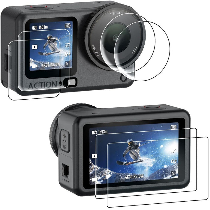 Amazear Lens Screen Protector for DJI Osmo Action 6 Accessories (2 Sets)