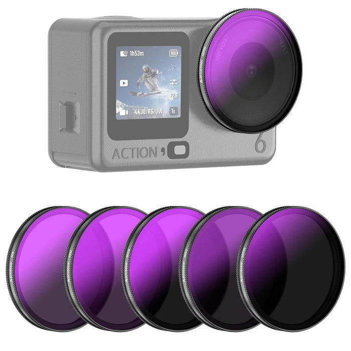 Amazear ND Filters Kit for DJI OSMO Action 6 Accessories (5 Pack)