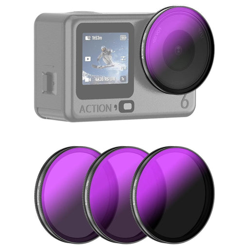 Amazear ND Filters Kit for DJI OSMO Action 6 Accessories (3 Pack)