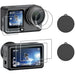 Amazear Lens and Screen Protector with Silicone Lens Covers for DJI Osmo Action 6