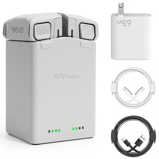 Amazear Battery Charging Hub with US Power Adapter for DJI Mini 5 Pro / Mini 4 / Mini 3