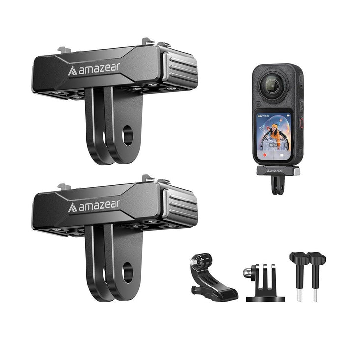 Amazear Magnetic Quick-Release Mount for Insta360 X6 (2 Pack)