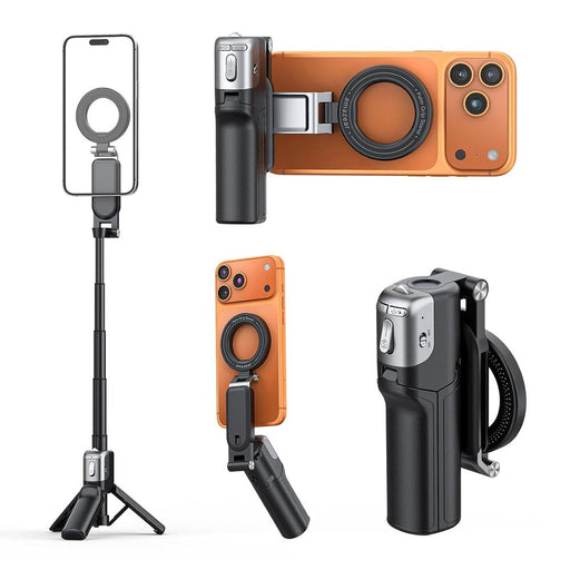 Amazear Phone Camera Grip with Selfie Stick Tripod - Black
