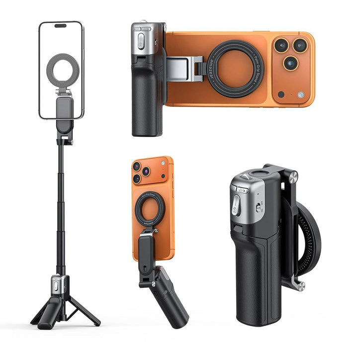 Amazear Phone Camera Grip with Selfie Stick Tripod - Black
