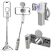 Amazear Phone Camera Grip, Selfie Stick Tripod and Fill Light Kit - White