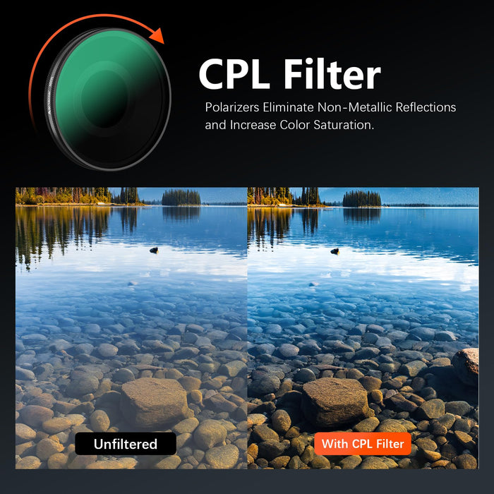 AMAZEAR ND & CPL Filters Set for DJI OSMO Action 6（ND16 + ND64 + ND256 + CPL）