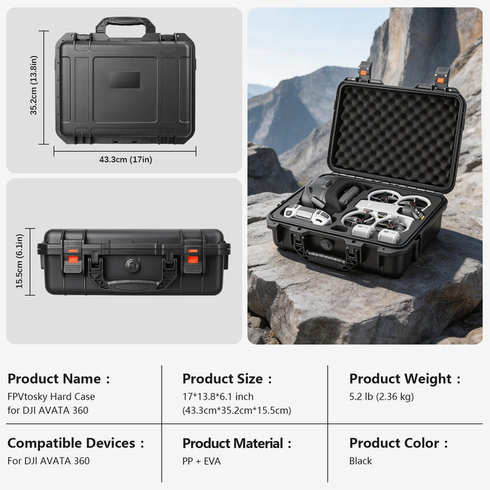 FPVtosky Hard Case for DJI Avata 360