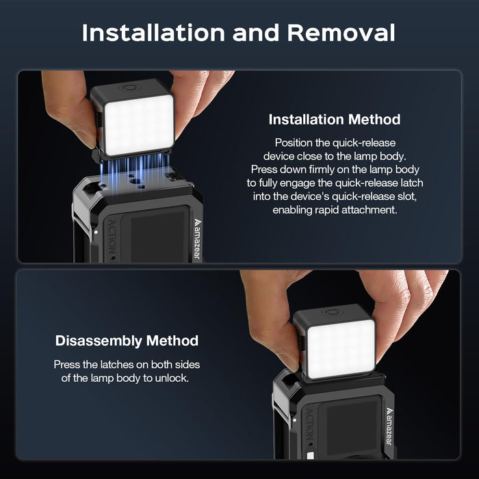 AMAZEAR Magnetic LED Video Fill Light for DJI Osmo Action 6